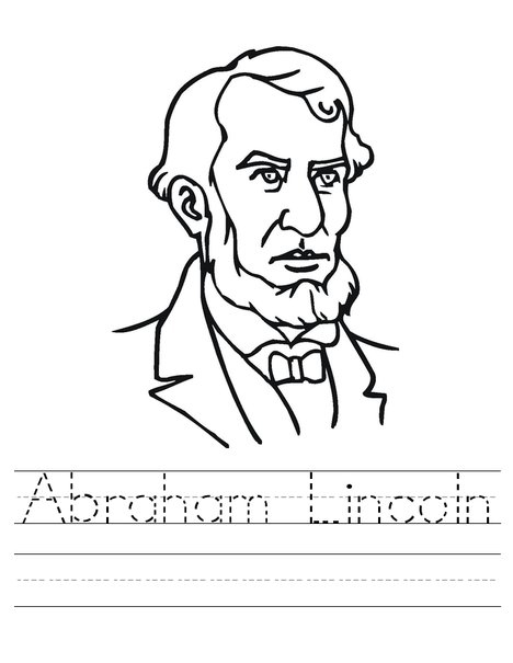 Abraham Lincoln Penny Coloring Page