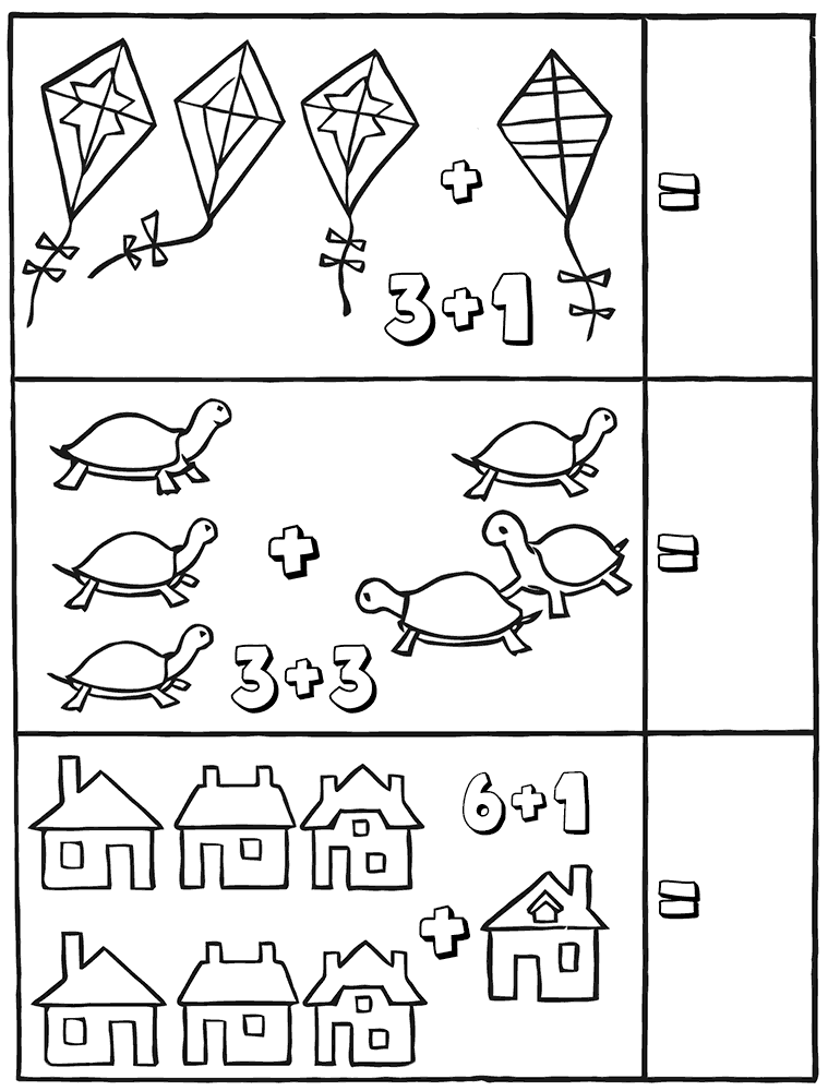 math coloring worksheets kindergarten