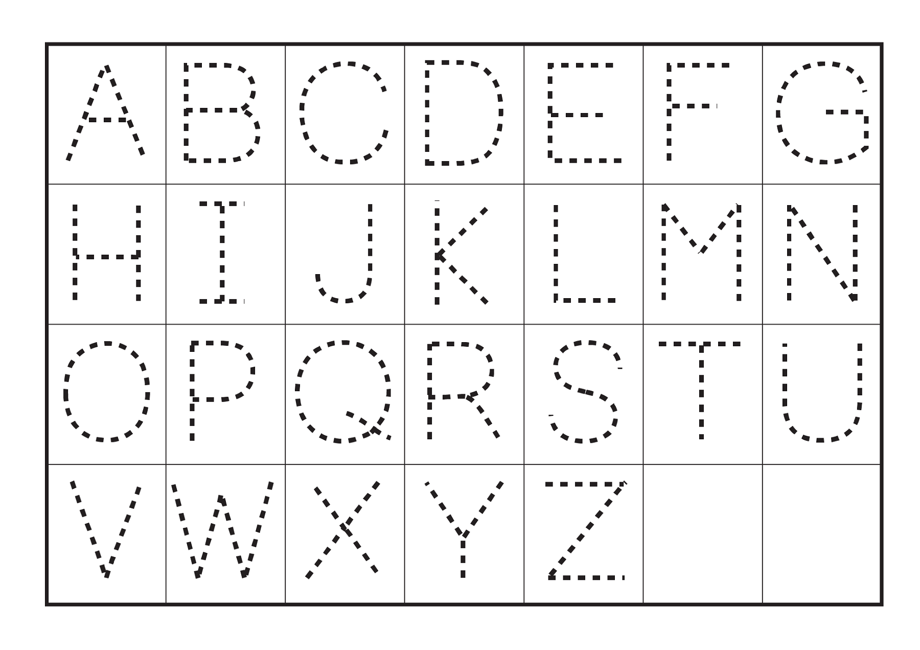 Letter Tracing Worksheet Preschool