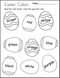 Easter Kindergarten Worksheets - Best Coloring Pages For Kids