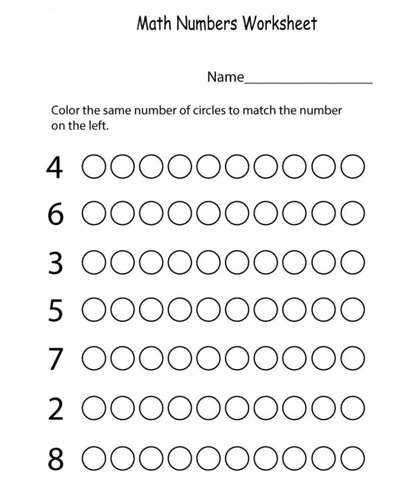 printable math kindergarten worksheets