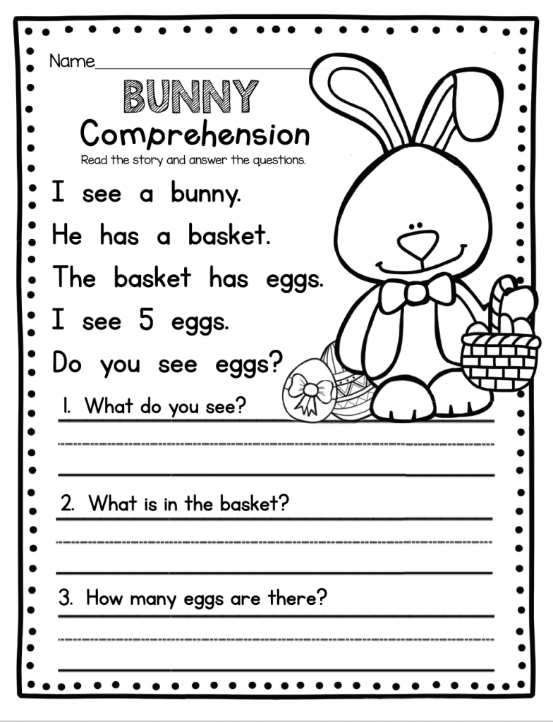 Easter Free Printable Worksheets For 1st Grade
