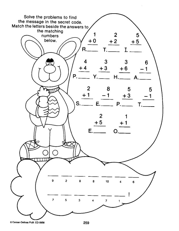 Easter Worksheets Best Coloring Pages For Kids