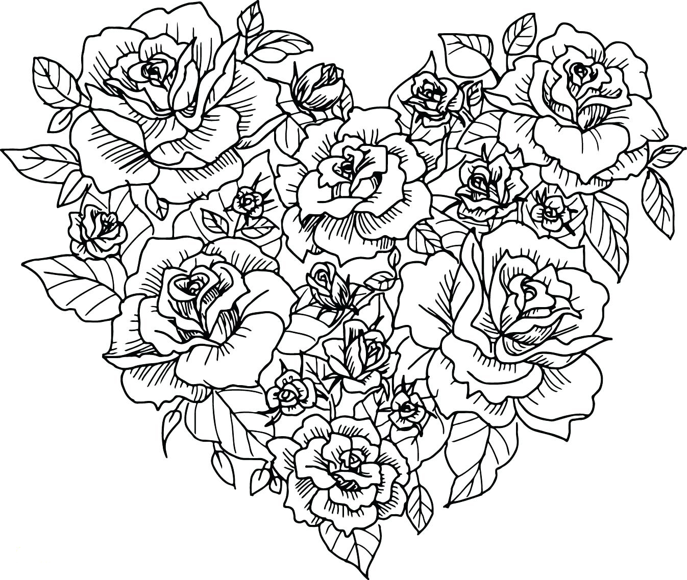 Swiss-sharepoint: Flower Heart Coloring Pages