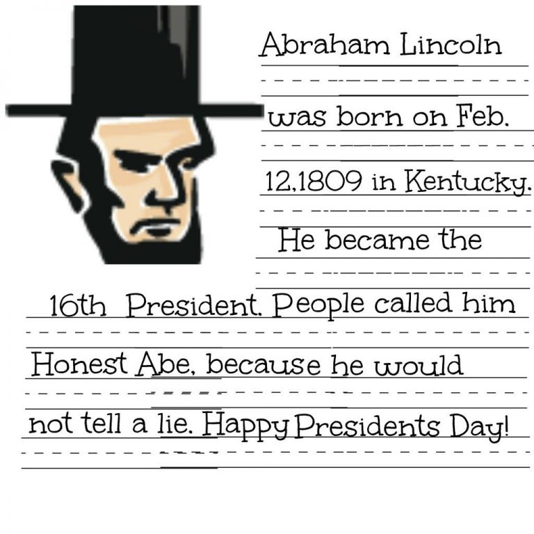 Abe Lincoln Grade 1 Worksheet