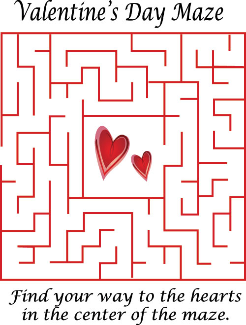 Free Printable Valentine Maze Free Printable Templates