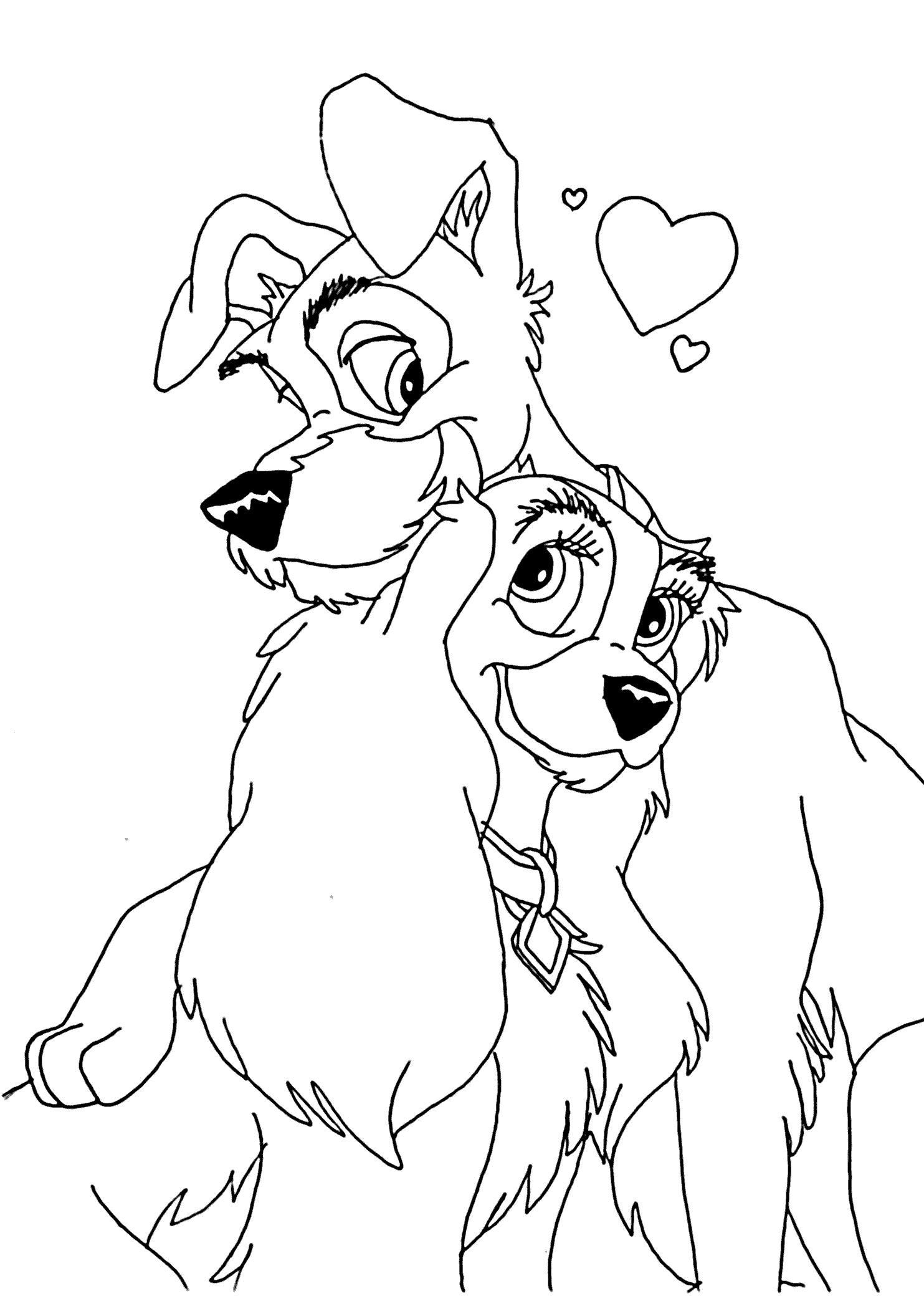 Free Disney Valentine Coloring Pages