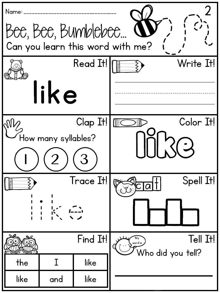 Kindergarten English Worksheets Best Coloring Pages For Kids