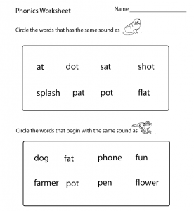 Kindergarten Phonics - Best Coloring Pages For Kids