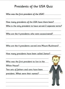 Presidents Day Worksheets - Best Coloring Pages For Kids