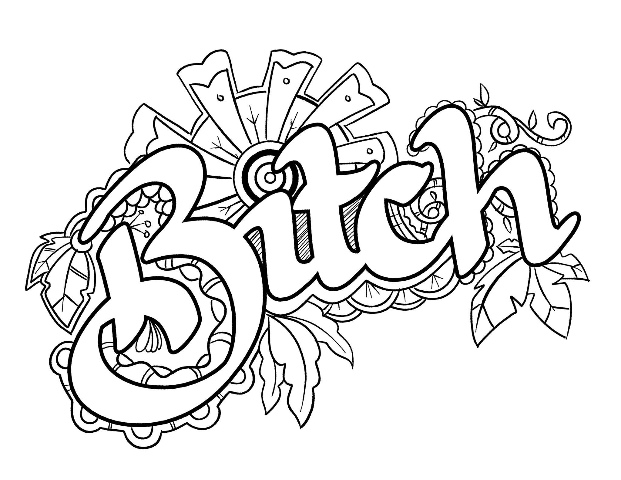 35 Coloring Pages For Adults Swear Words