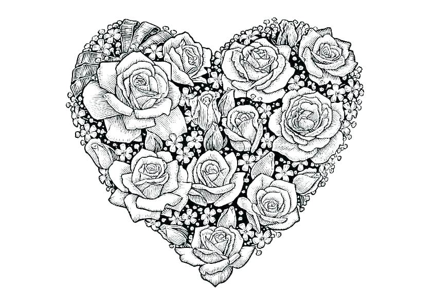 Beau De Coloriage Coeur Fleur Photographie Heart Coloring Pages | The ...