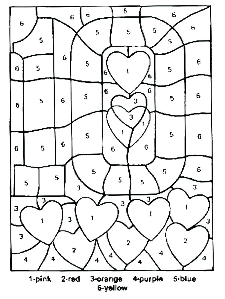 Free Printable Valentines Day Color By Number - Printable Templates