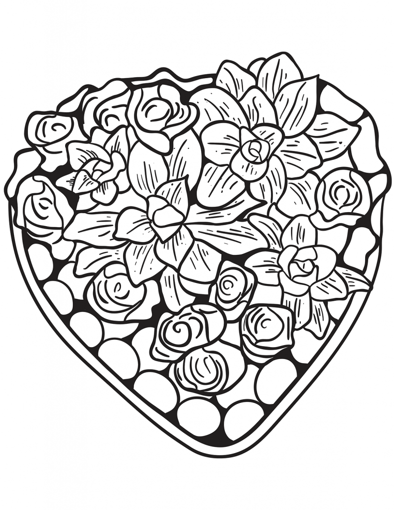 Hearts Coloring Pages For Adults Best Coloring Pages For Kids