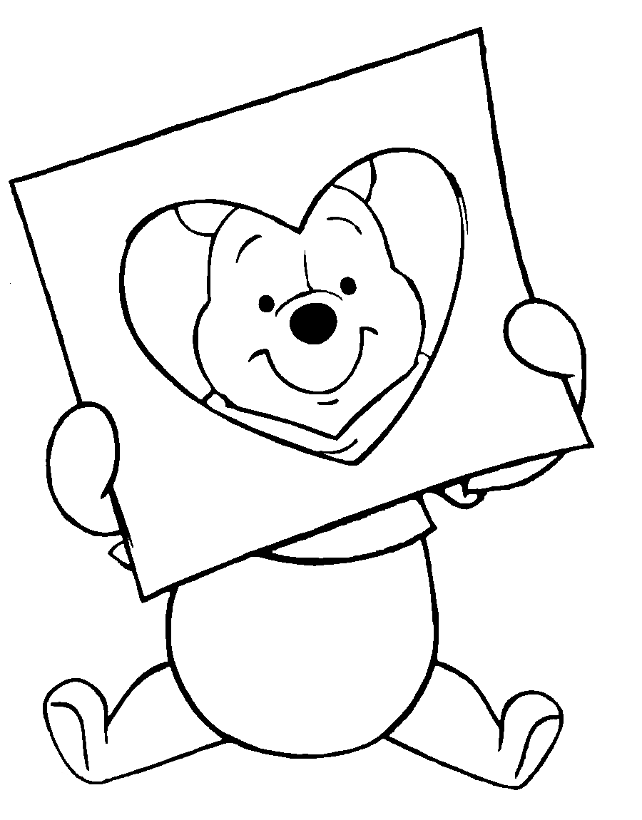 Disney Valentines Day Coloring Pages - Printable Cards