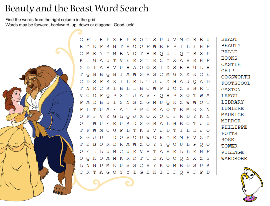 Disney Word Search - Best Coloring Pages For Kids