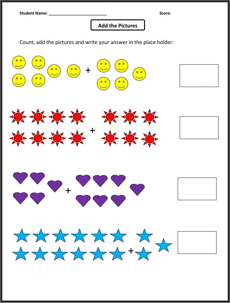 Math Addition Worksheet For 1st Grade 100 Problem