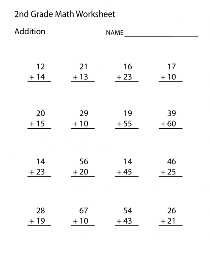 2nd Grade Addition Worksheets Grade 2 Addition Worksheets Free 