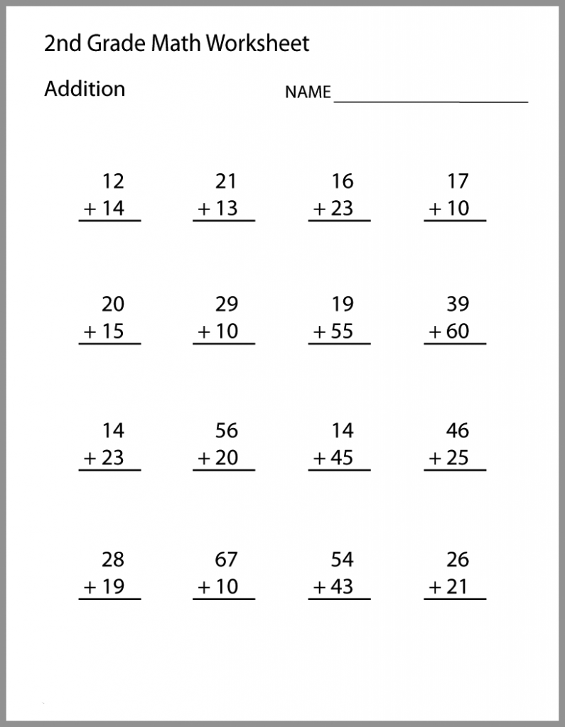 Free Printable Math Worksheet For Grade 2
