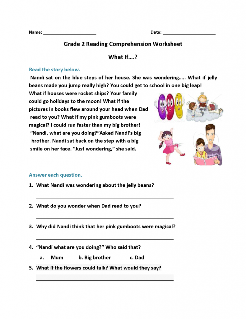 Comprehension Printable Worksheets For Grade 2