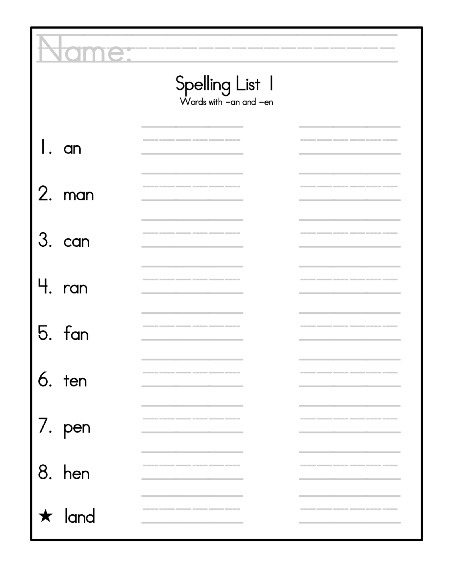 2nd Grade Spelling Worksheets Best Coloring Pages For Kids