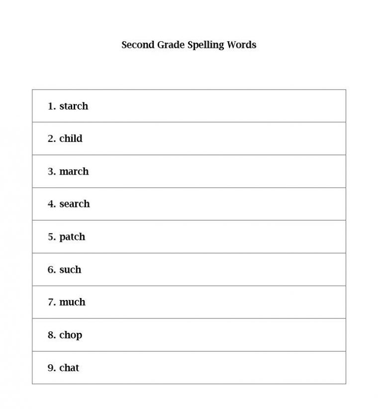 2nd Grade Spelling Worksheets - Best Coloring Pages For Kids