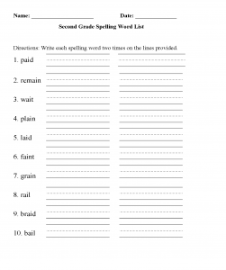 2nd Grade Spelling Worksheets - Best Coloring Pages For Kids