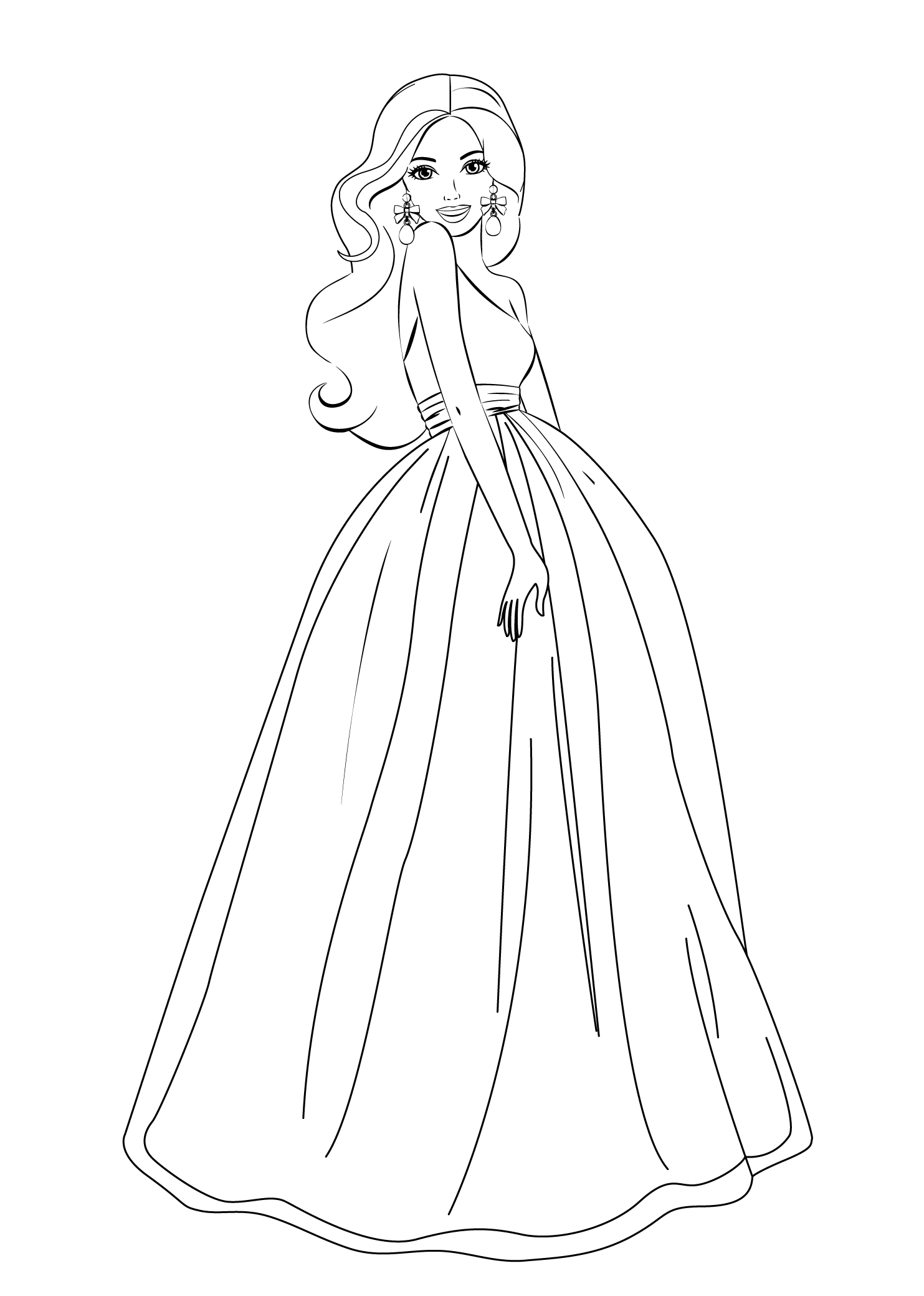 barbie free coloring pages