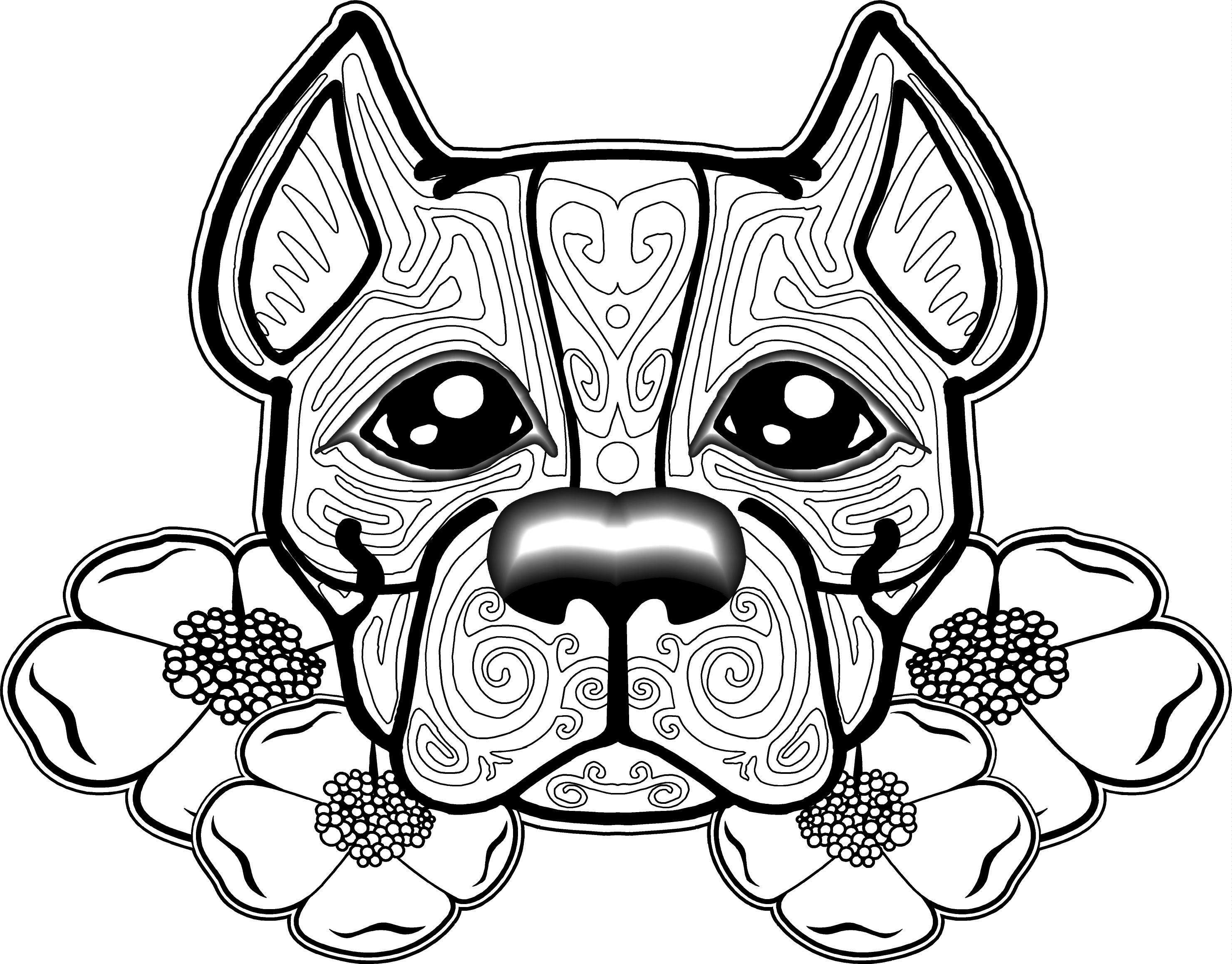 dog coloring pages for adults Coloring pages dog adults adult book ...