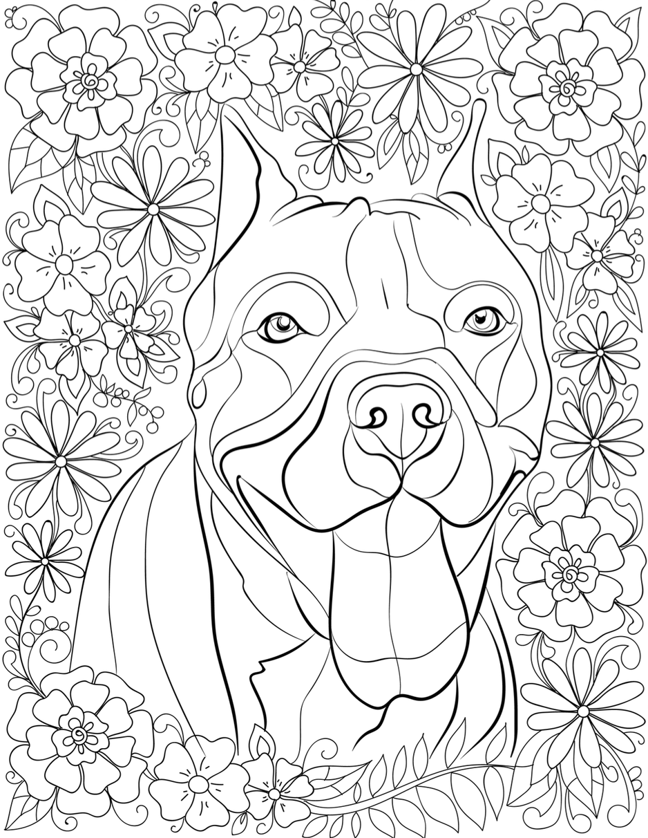 Free Printable Coloring Pages Of Dogs For Adults
