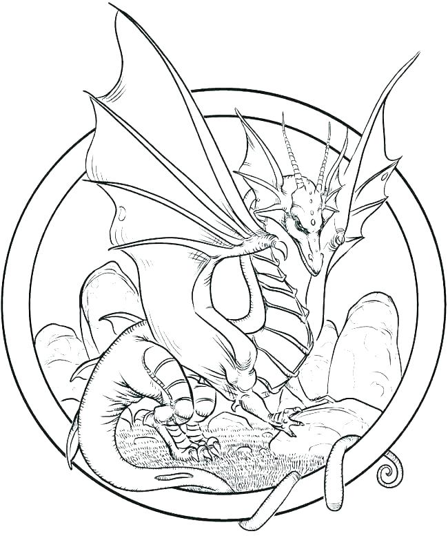 Free Printable Coloring Pages For Adults Dragons