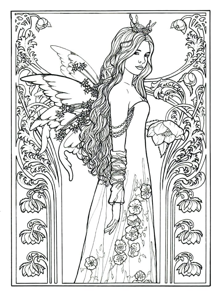 Fairy Coloring Page 1