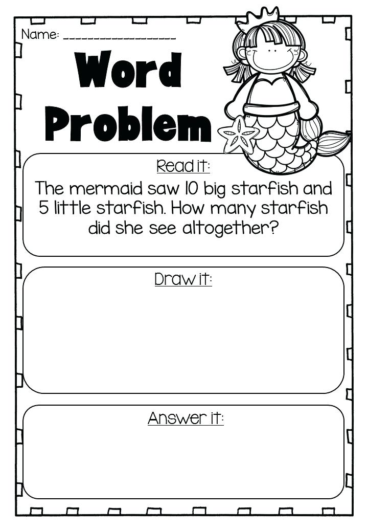 Addition Word Problems 2nd Grade Free Printable