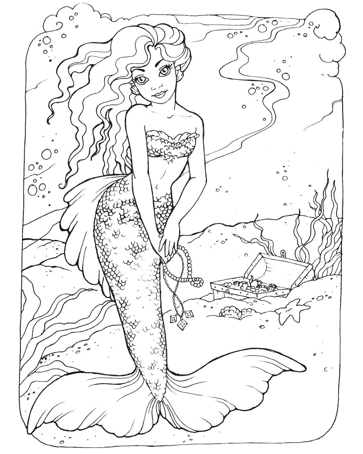 free-mermaid-printable-coloring-pages