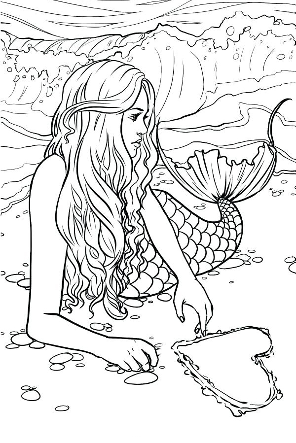 Mermaid Coloring Pages For Adults Best Coloring Pages For Kids