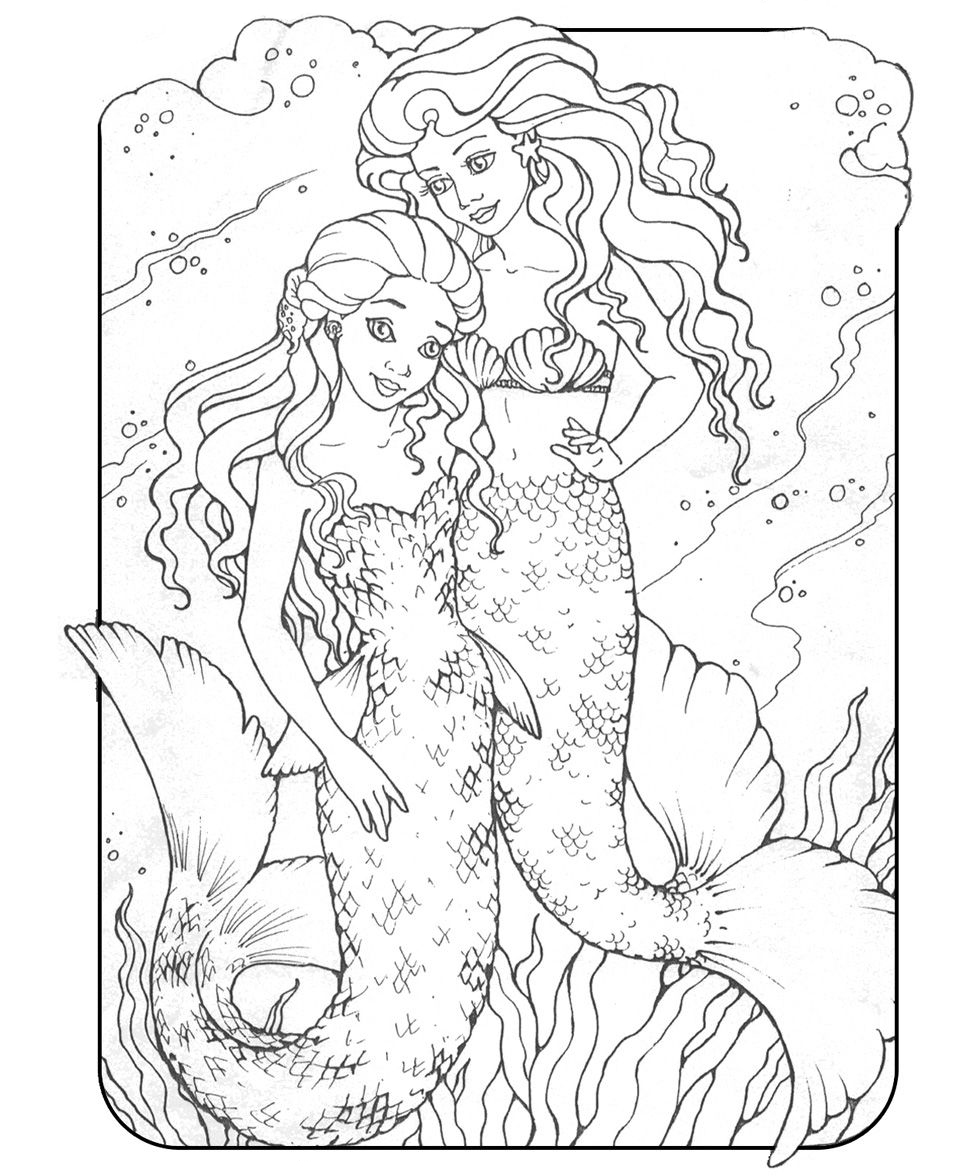 Mermaid Coloring Pages for Adults Best Coloring Pages