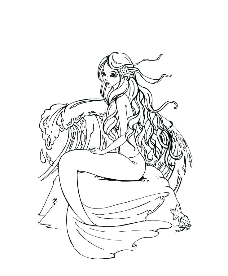 mermaid coloring pages for adults best coloring pages