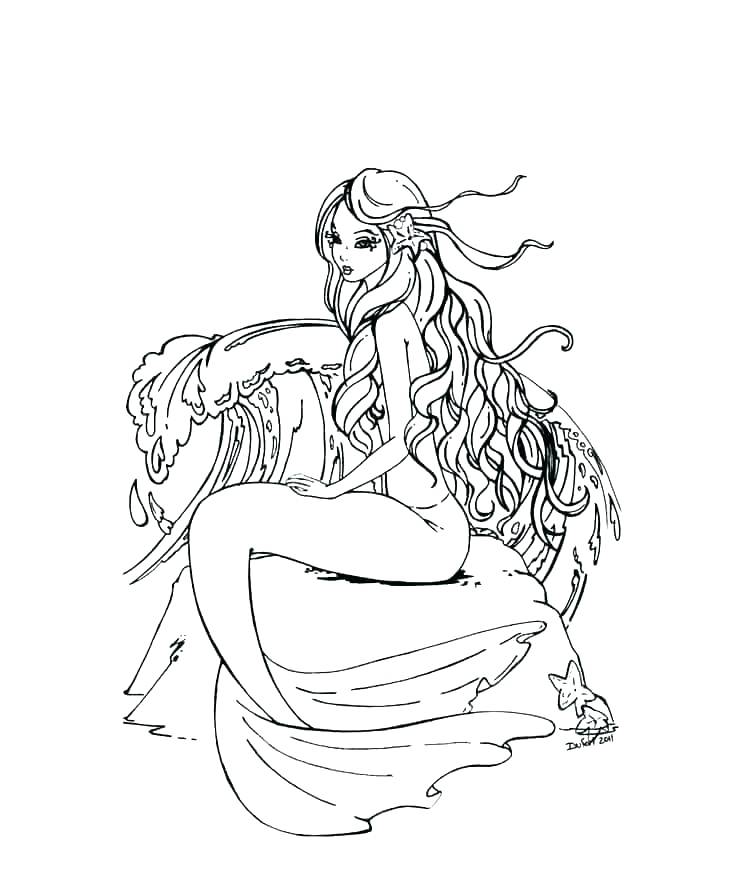 Mermaid Coloring Pages For Adults Best Coloring Pages For Kids