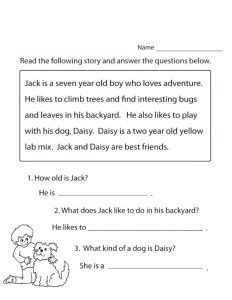 1st Grade Reading Worksheets - Best Coloring Pages For Kids