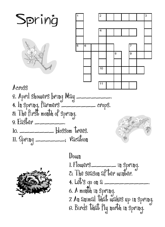 Spring Activity Worksheets