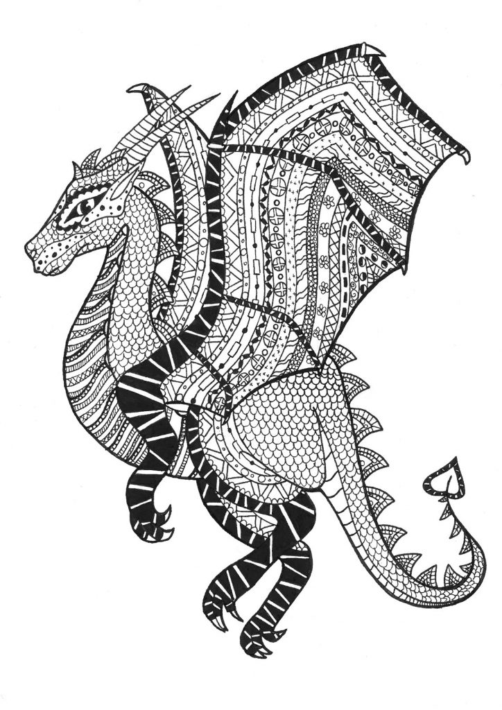 Download Dragon Coloring Pages for Adults - Best Coloring Pages For Kids
