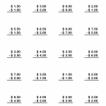 2nd Grade Money Subtraction Worksheets