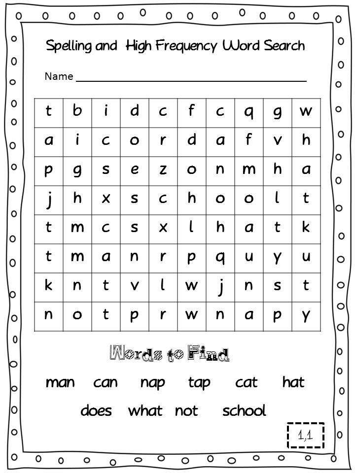 2nd Grade Word Search - Best Coloring Pages For Kids