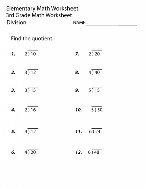 Math Division Grade 3 Printable Division Worksheets for Grade 4 6 Free Downloads