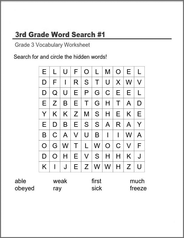 3rd Grade Worksheets Best Coloring Pages For Kids