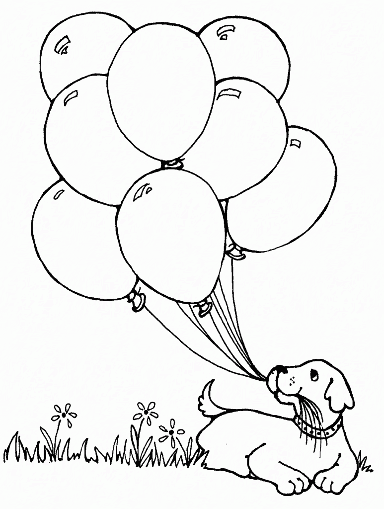 14+ Balloons Coloring Page