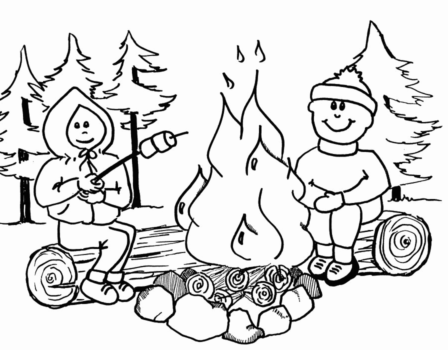 Fire Heart Coloring Pages