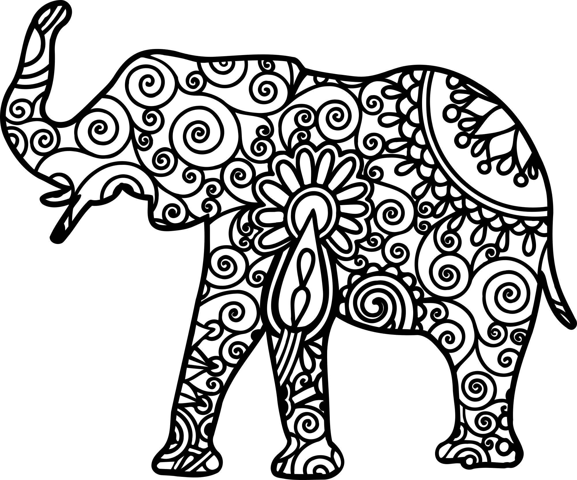 coloring pages for adults difficult elephants delicatessen