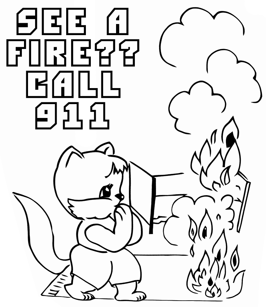 Fire Safety Coloring Book Printable