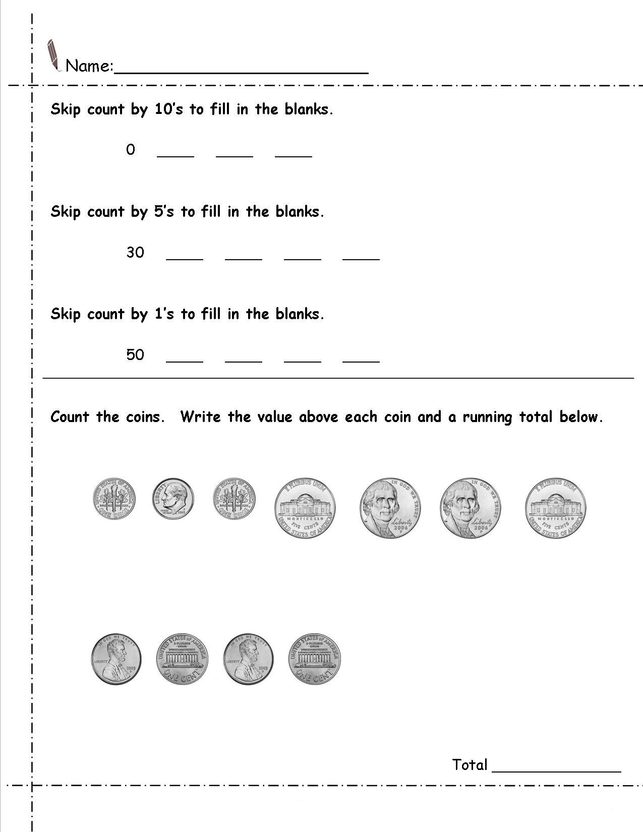 2nd Grade Money Worksheets Best Coloring Pages For Kids